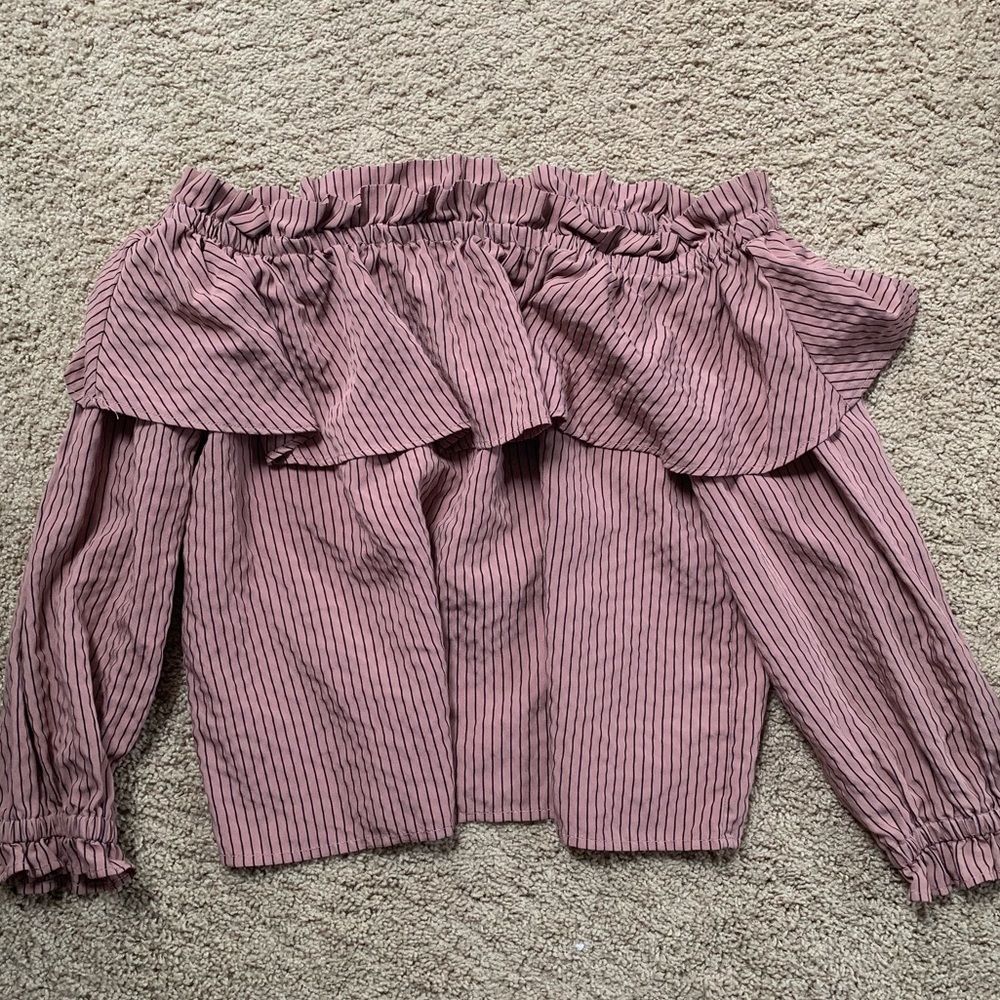 TOPSHOP off the shoulder blouse
